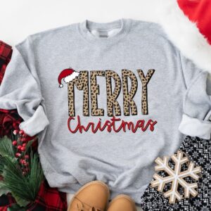 Leopard Merry Christmas, DTF Transfer