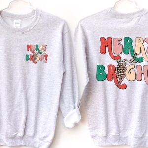 Merry and Bright Lightning Bolt Retro DTF